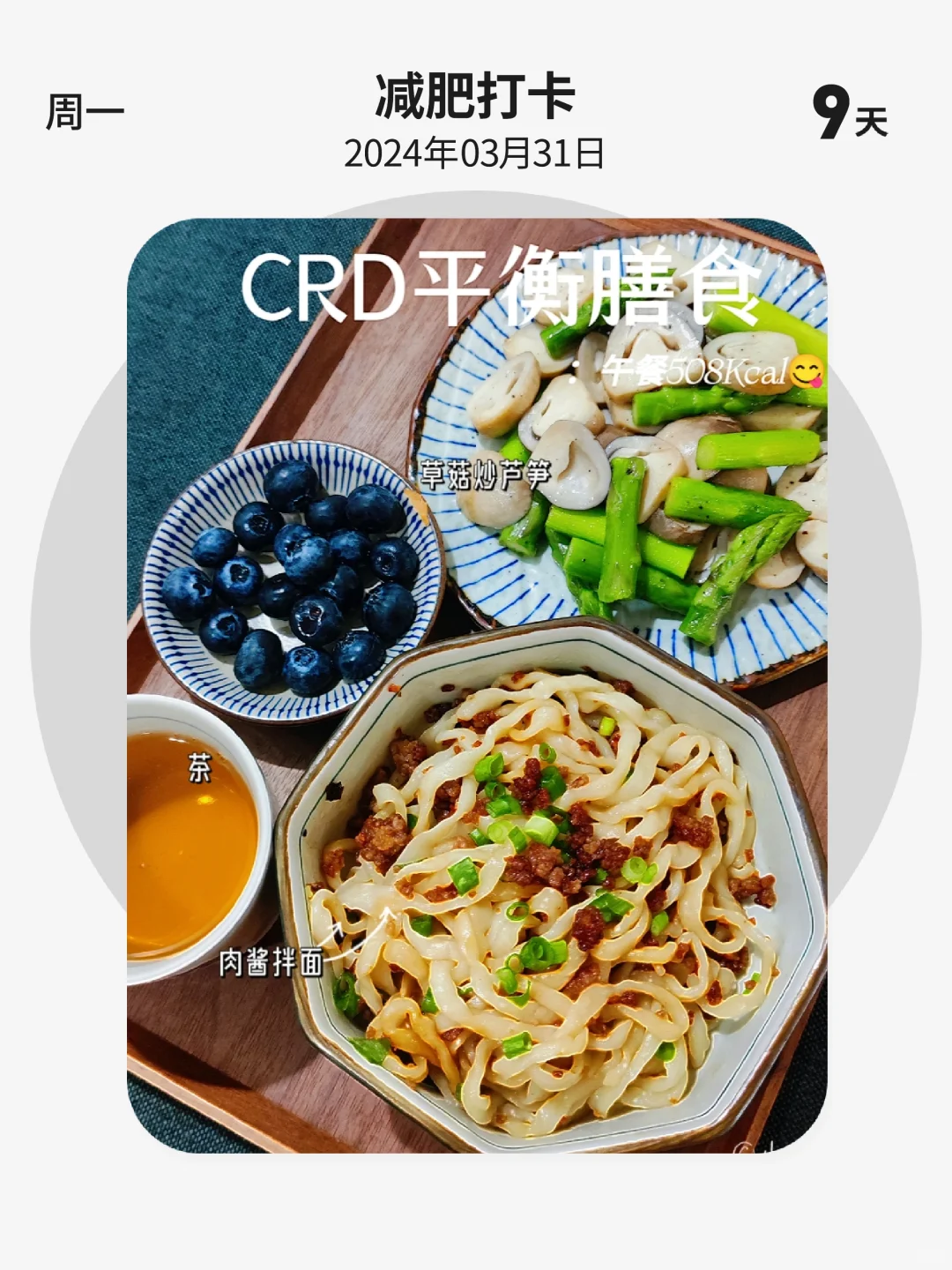 减肥打卡 | 第 9 天，CRD平衡膳食