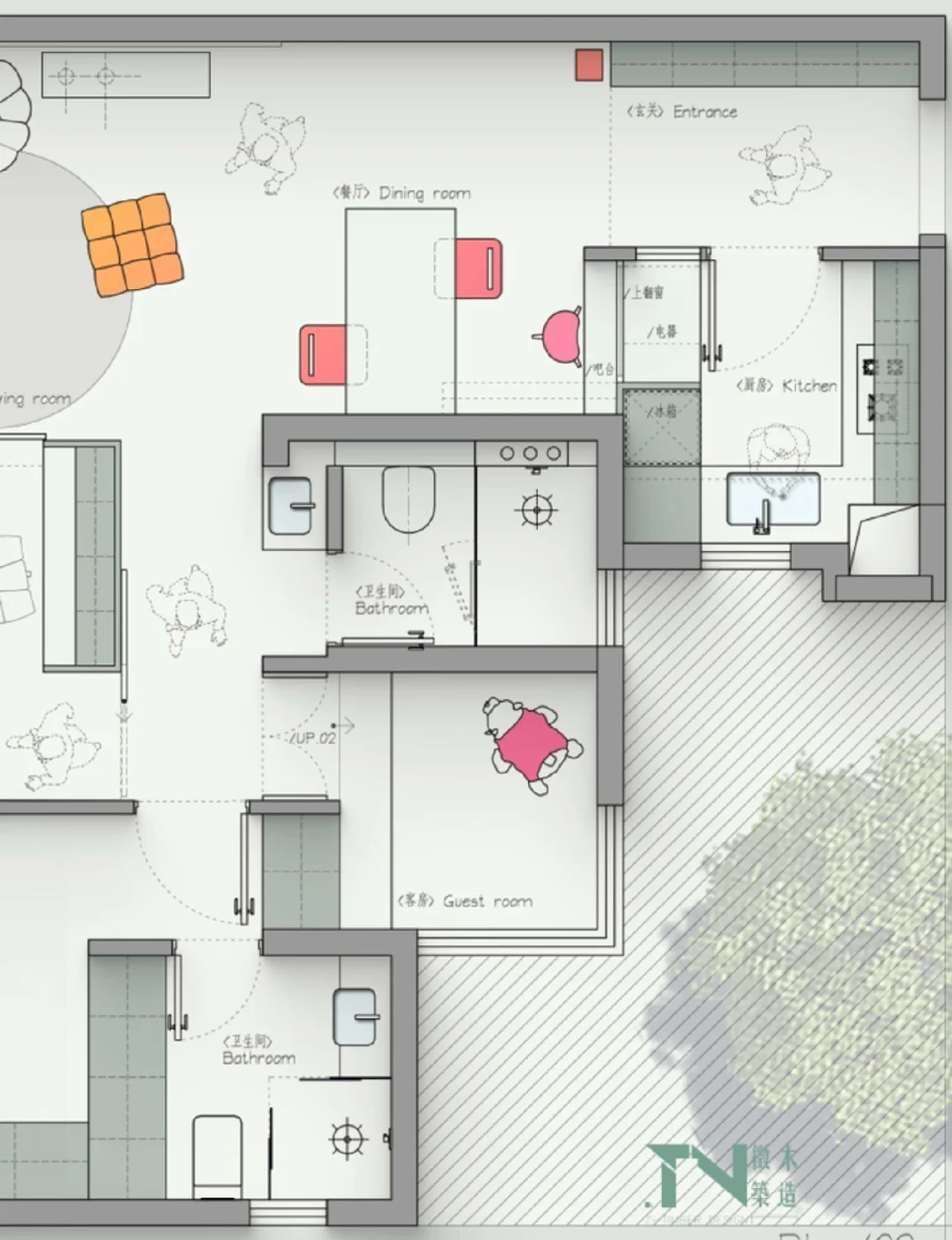 75㎡经典通用刚需小三居室户型改造分享