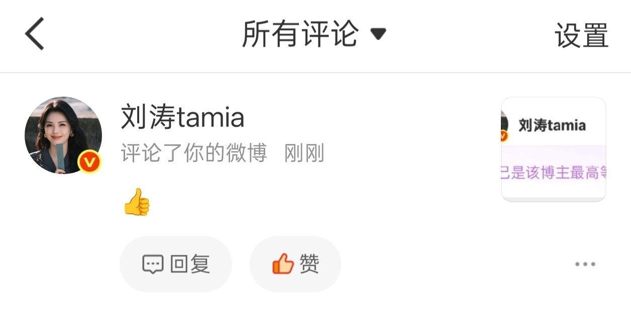 刘涛这赞用的还是输入法里的赞👍 