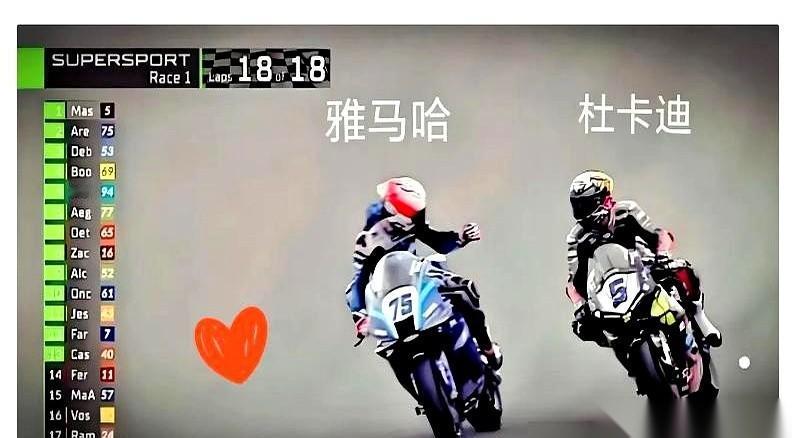 德比斯这台53号赛车，在赛道上硬生生被跑成了“活靶子”。
起步灯刚灭，雅马哈的9