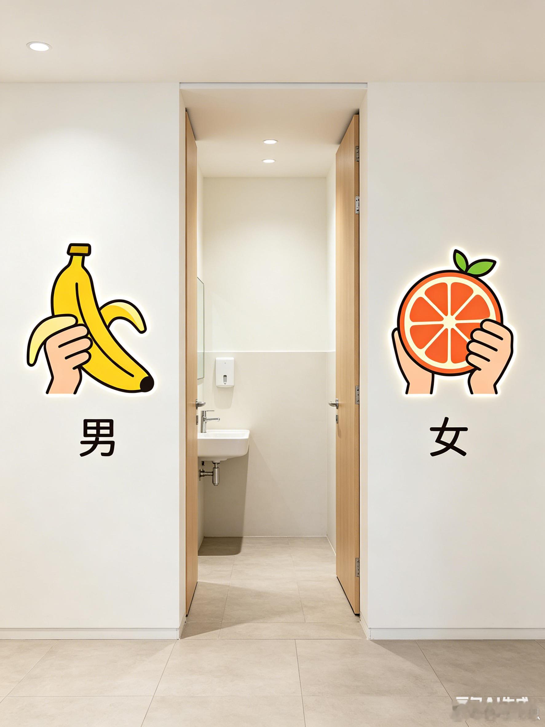 影院卫生间用手握香蕉西柚代指男女“上个厕所还得先猜谜？”🍌🍊有网友爆料，某影