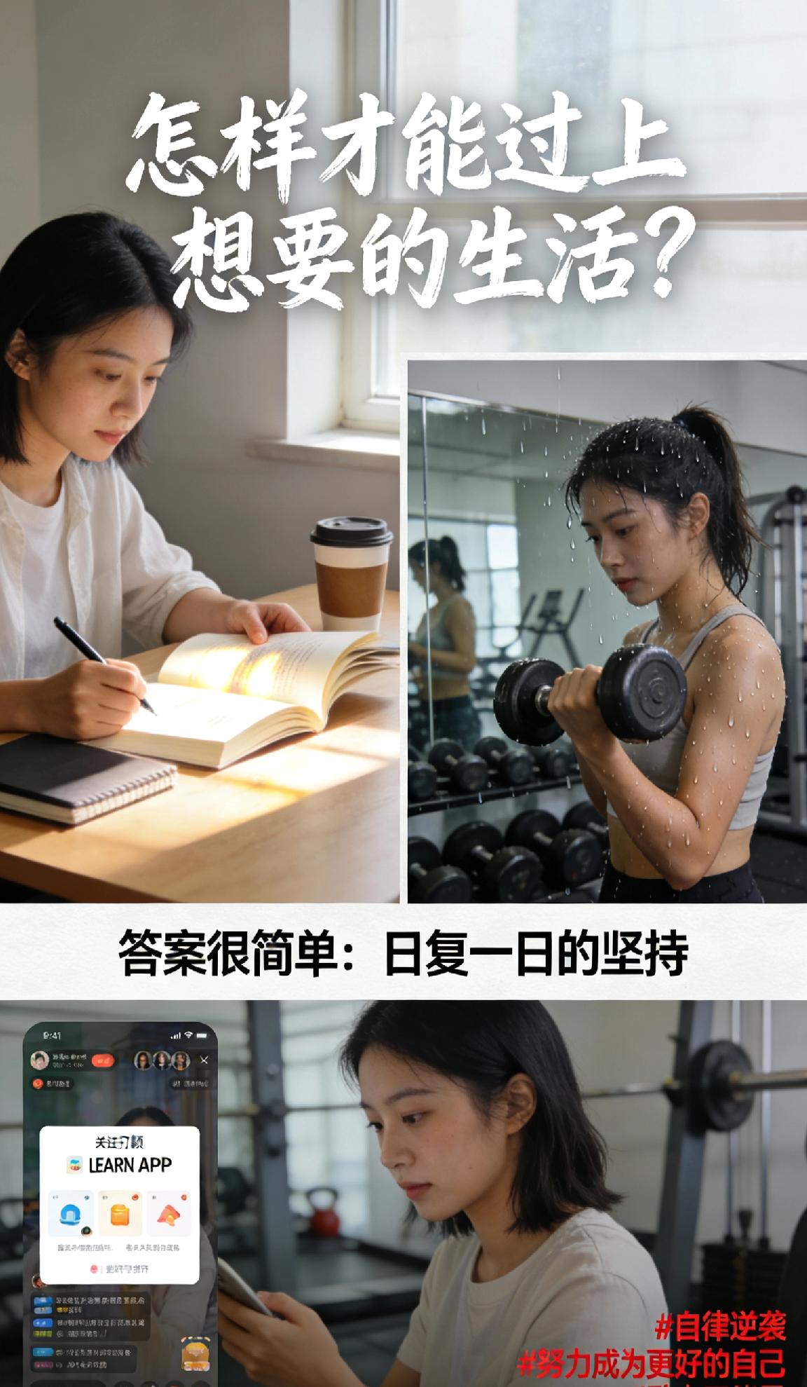 总有人问，怎样才能过上想要的生活？其实答案很简单，从来没有一蹴而就的成功，只有日