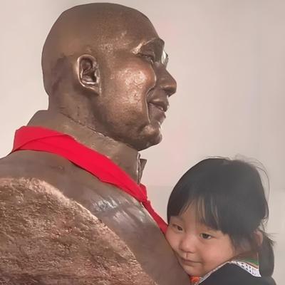2021年，四川成都1女子带着3岁的女儿到大凉山景区。谁料，两人走到一座石像前，