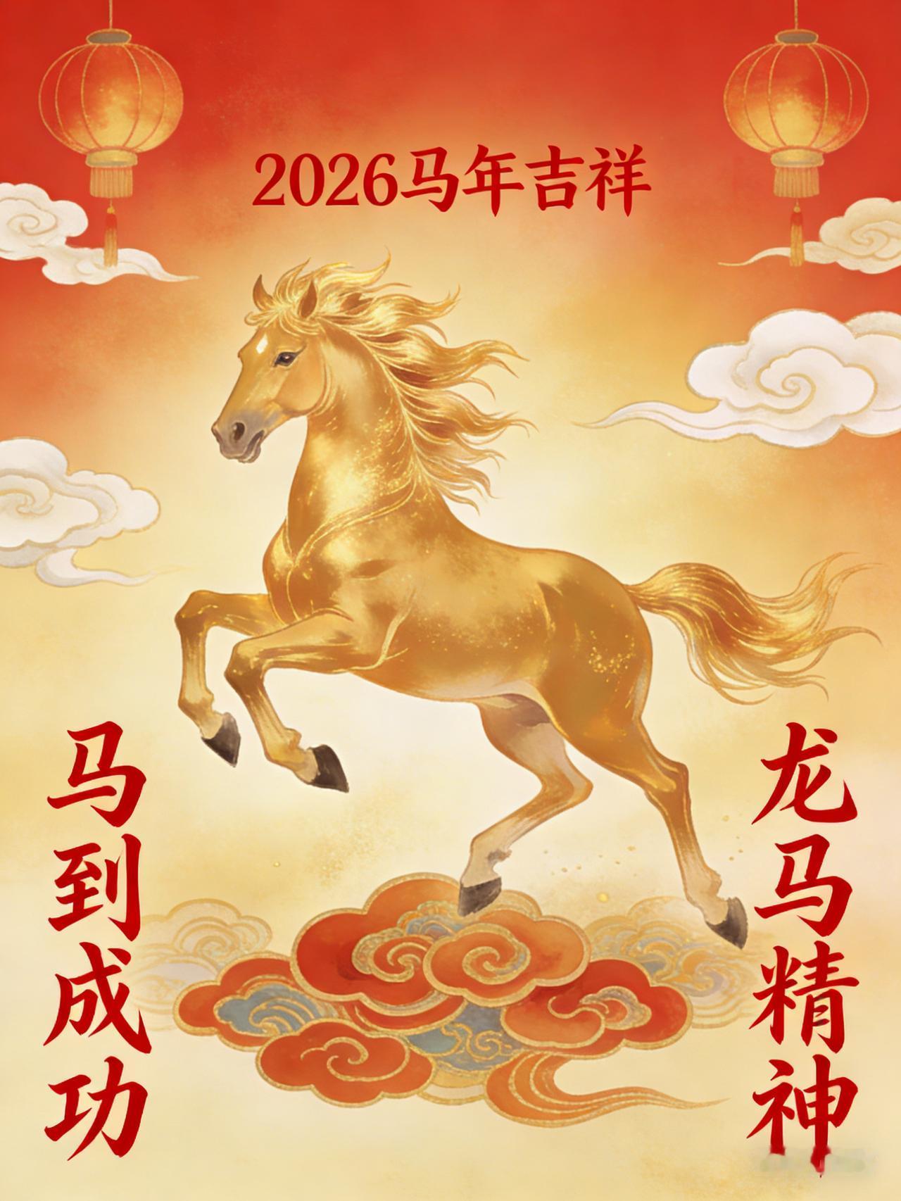 最传统也最大气，适合任何场合开场 。

马到成功：祝愿做事顺遂，迅速取得成就。