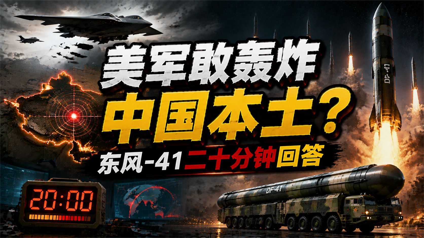 美军敢全面轰炸中国本土？东风-41用二十分钟回答