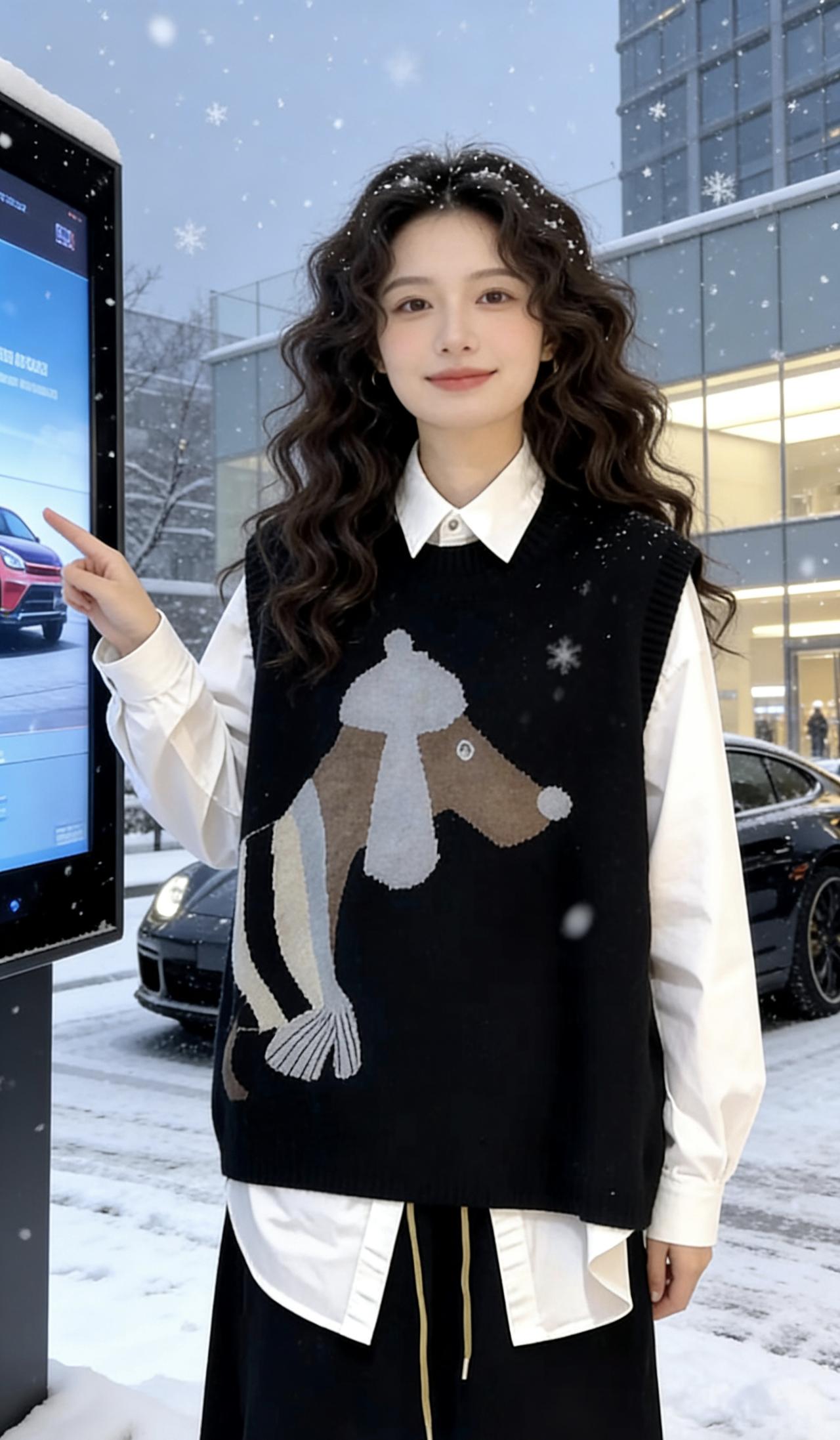 秋冬针织马甲衬衫