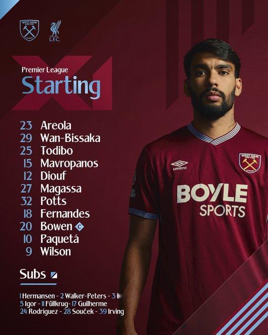 维尔茨首发 ，萨拉赫替补（抓紧时间去社交媒体截图，从推特到ig，以防到时候说不清