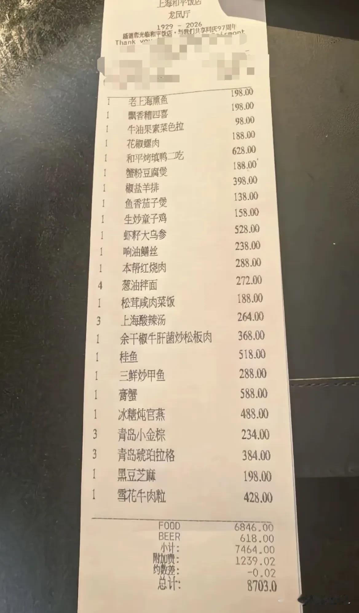 请朋友吃一顿漂亮的饭花了8千多，大家觉得这个菜划算吗？