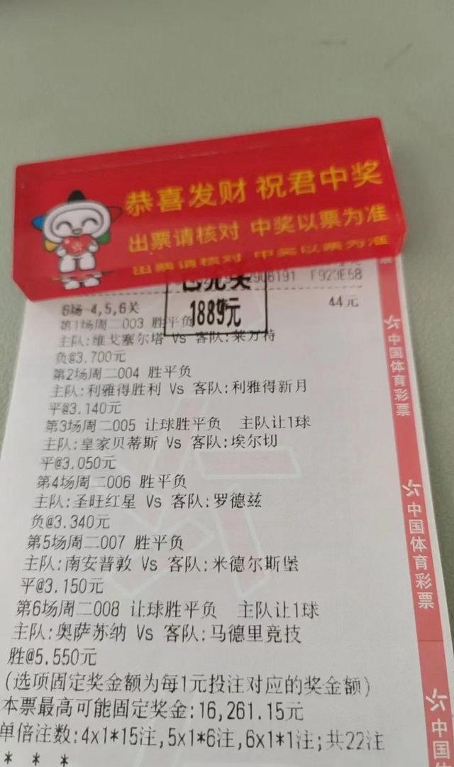 直接看傻！44元博竞彩6串组合票，最高可中1.6万+奖金，这波胆也太敢冲了！谁懂