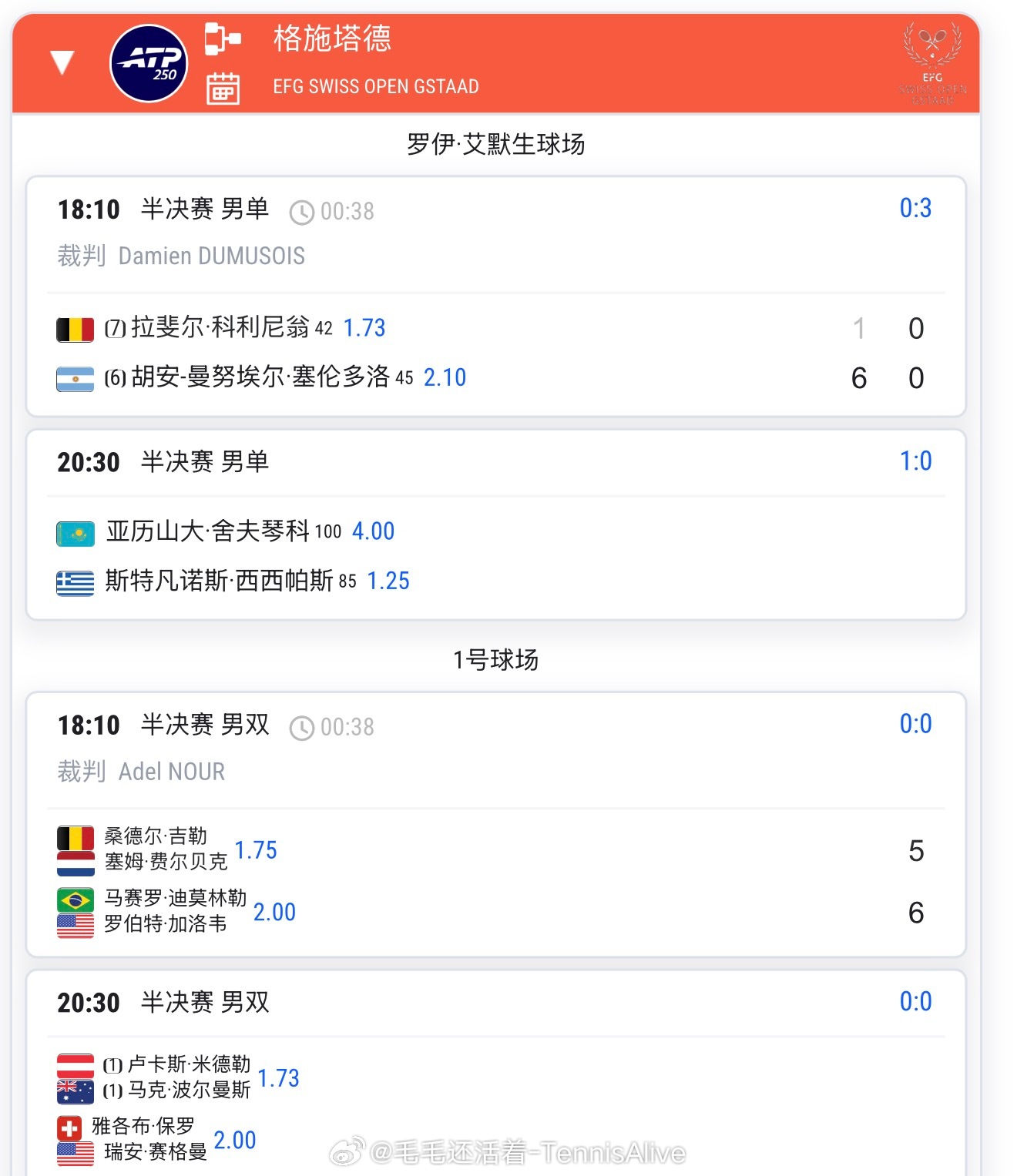 【20260718比赛赛程+直播赛程】 