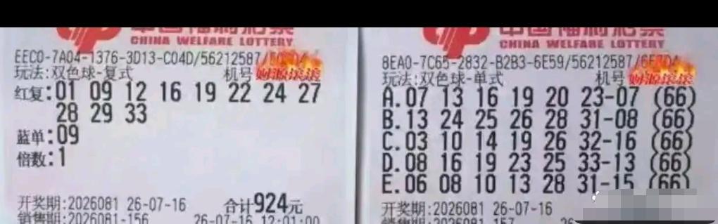 昨晚开奖结果出炉，彩民境遇各不相同。
924元复式红球命中三枚，蓝球落空，受福运