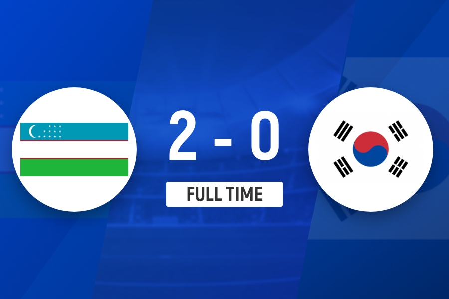 乌兹别克斯坦U23队2-0韩国小组头名出线 卡里莫夫世界波建功