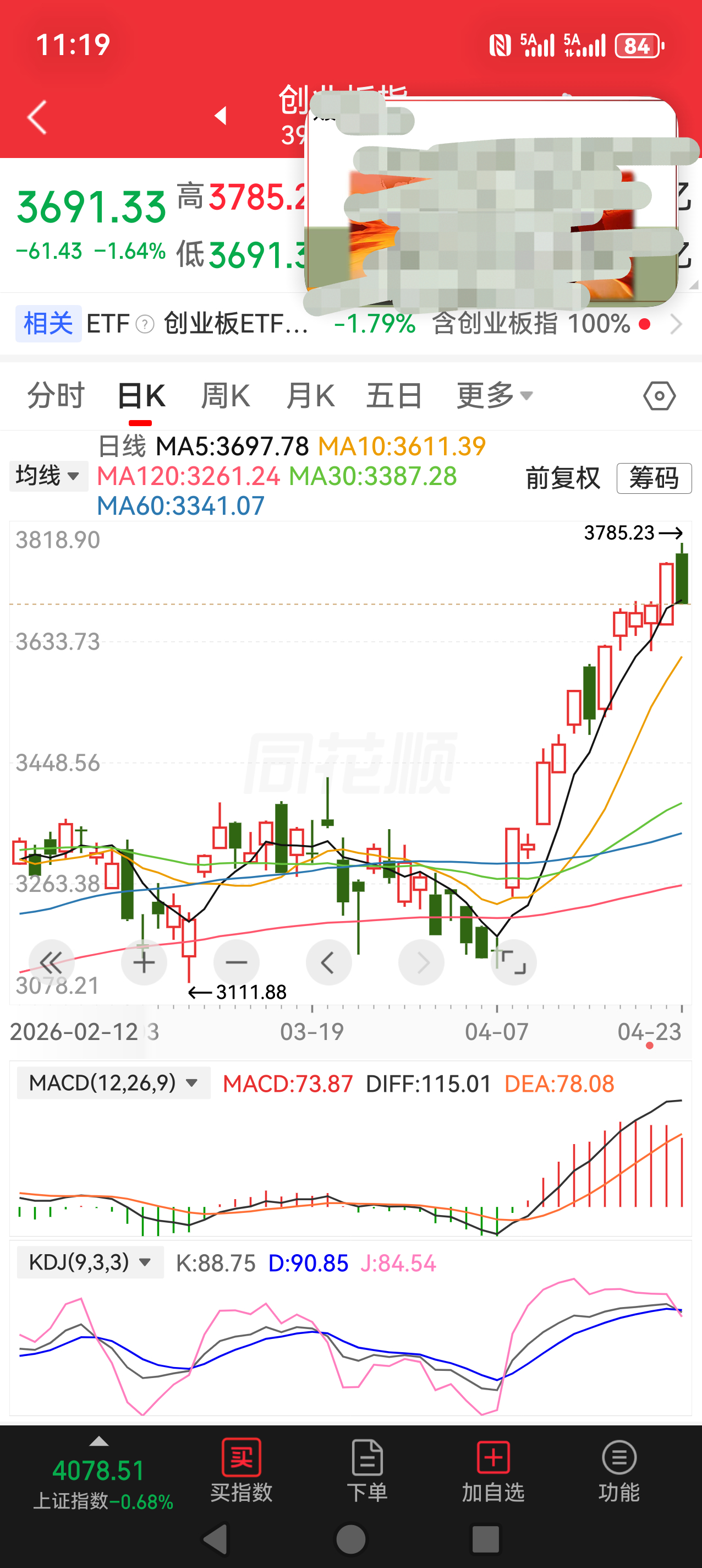 S-前天说了，创业板指标超买，可能需要修复，修复完后才能继续放心干。而这个修复今
