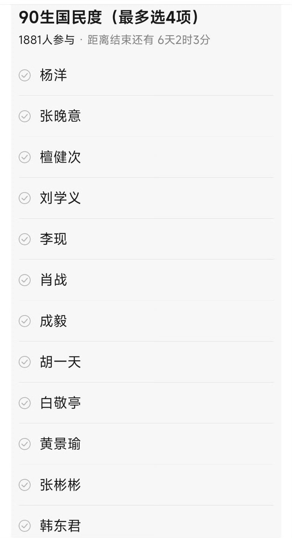 90生国民度90生国民度排名90生国民度高排名，你觉得谁最高？ ​​​