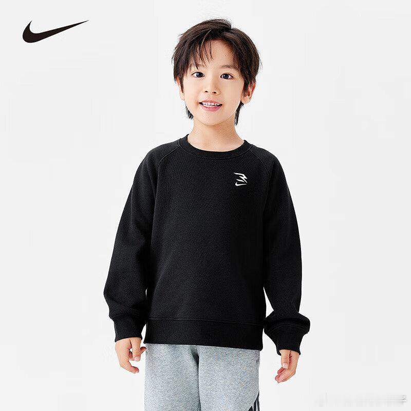 耐克Nike儿童套头卫衣 圆领，毛线圈加绒款【89.5】 NIKE  耐克男女童