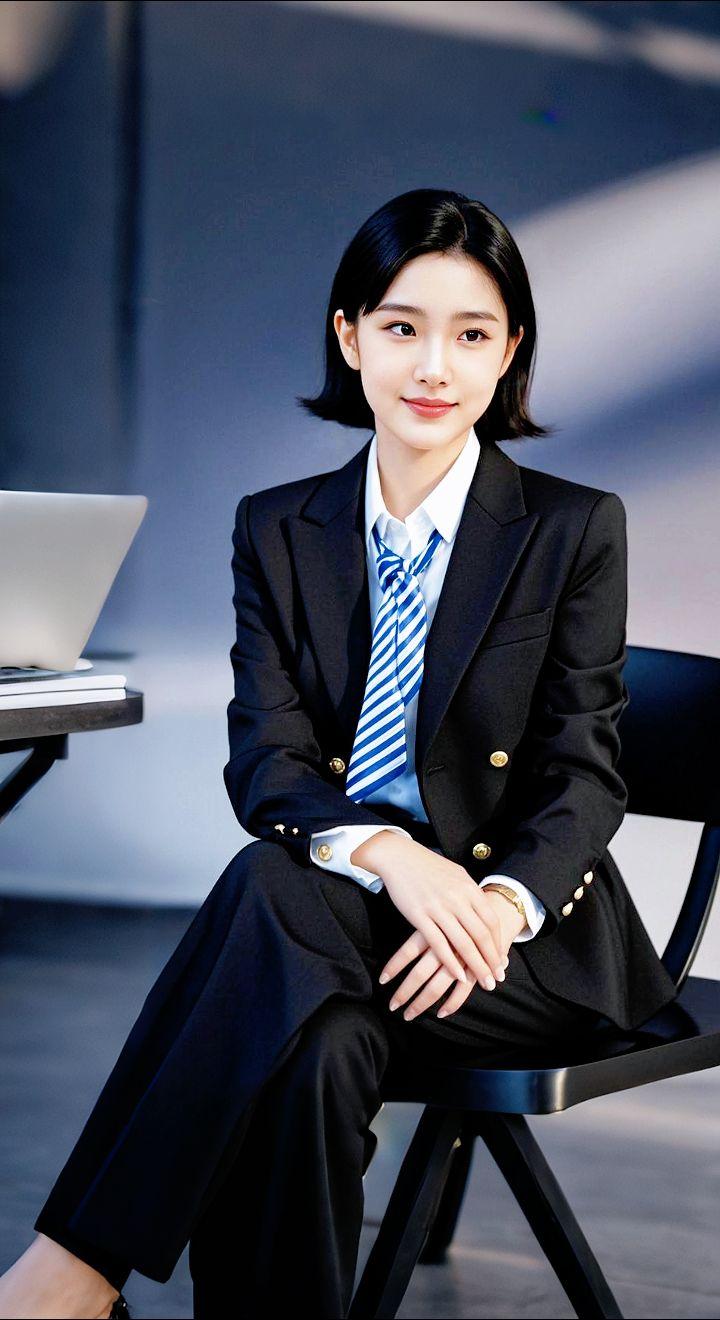 AI扩图 商务绅士