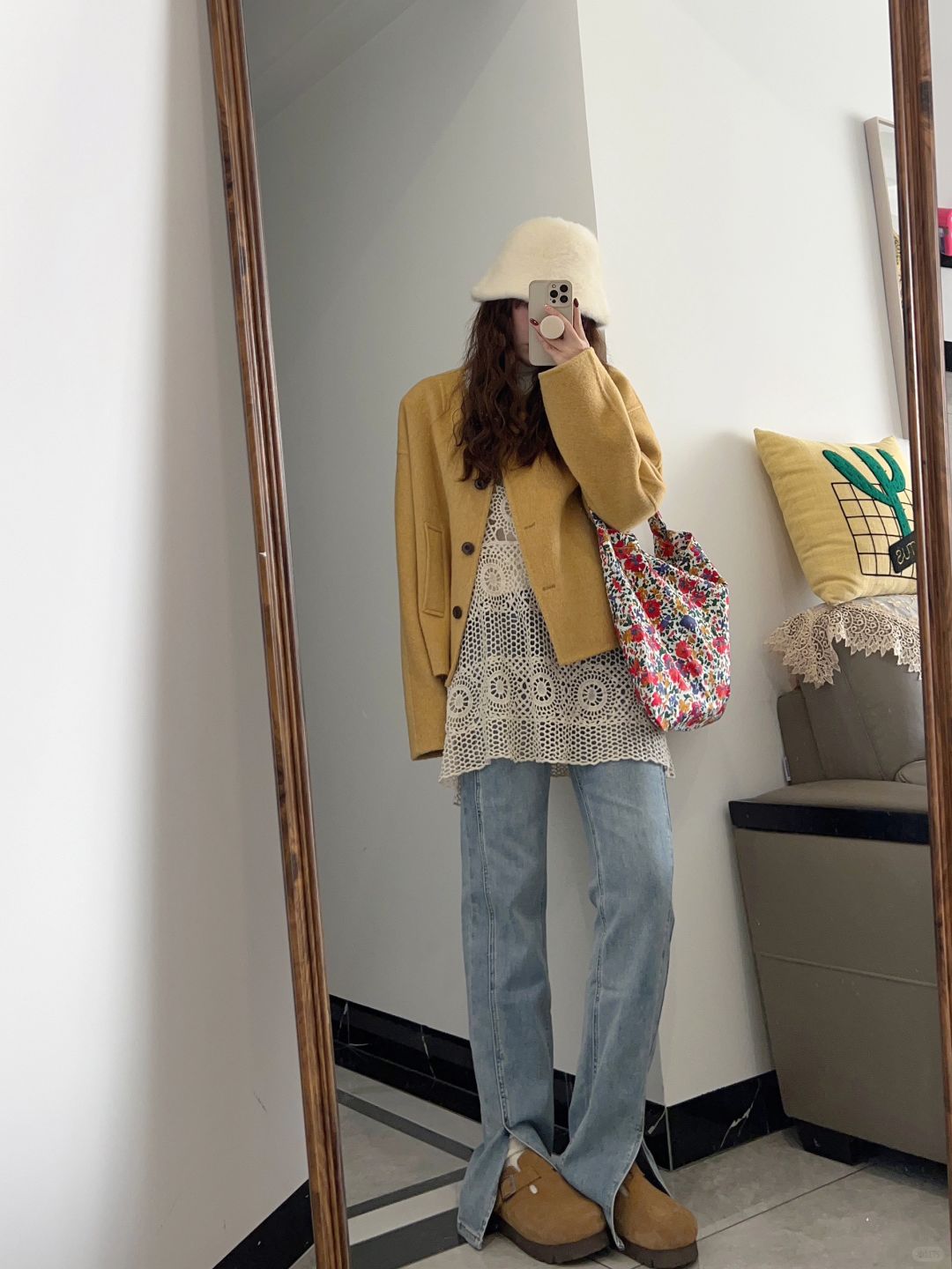ootd·韩里韩气复古叠穿~蕾丝内搭➕勃肯鞋