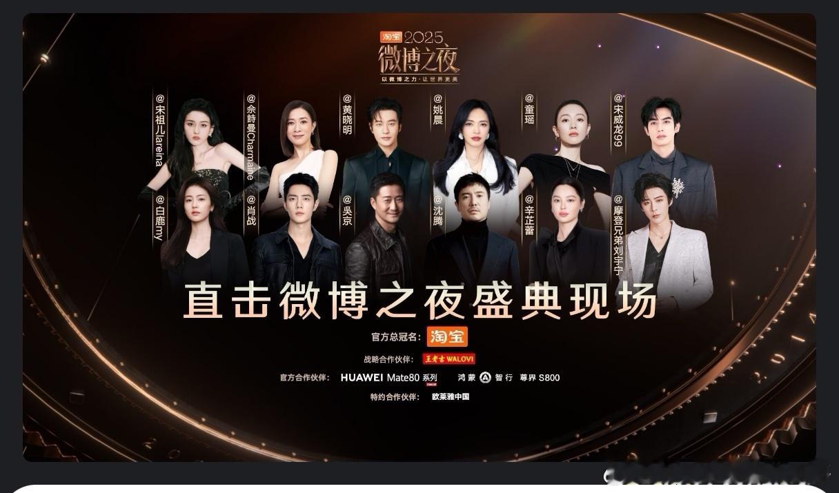 微博之夜预约界面海报 