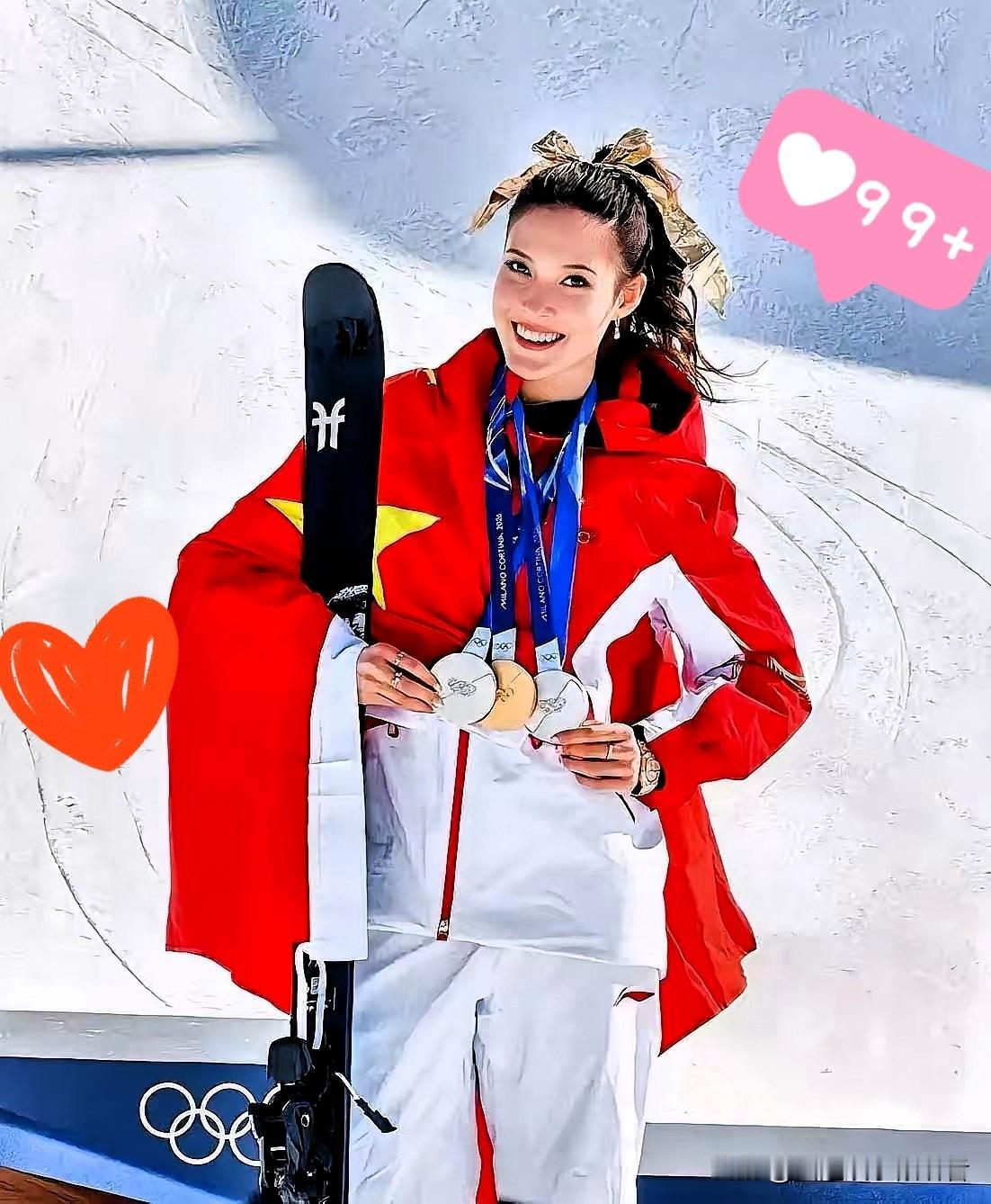 看谷爱凌这种人，真挺让人绝望的。

手里攥着20多个全球顶级代言，几辈子都花不完