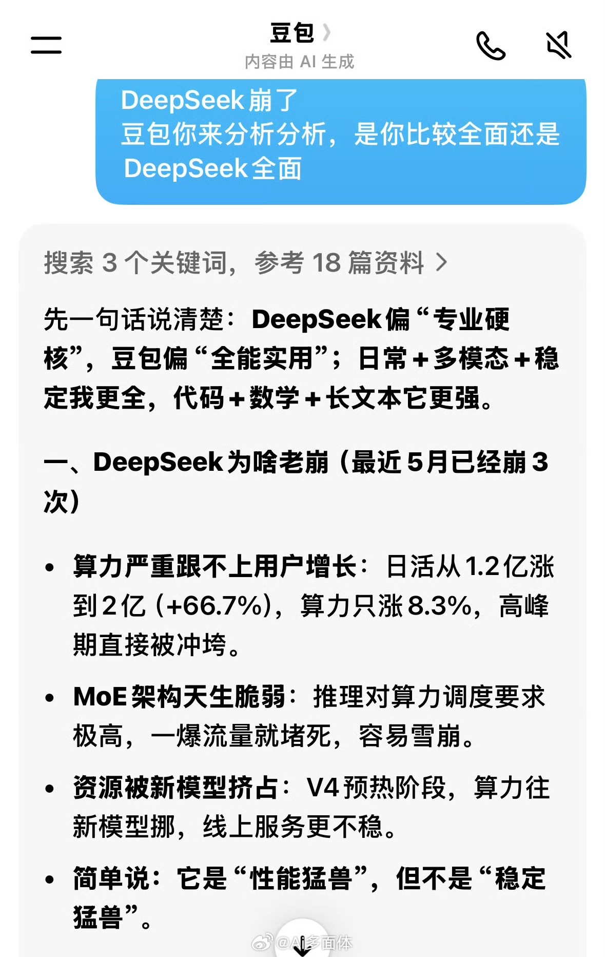 DeepSeek崩了又又又宕机啦！光是2026年5月，就出现了好几次服务异常，频