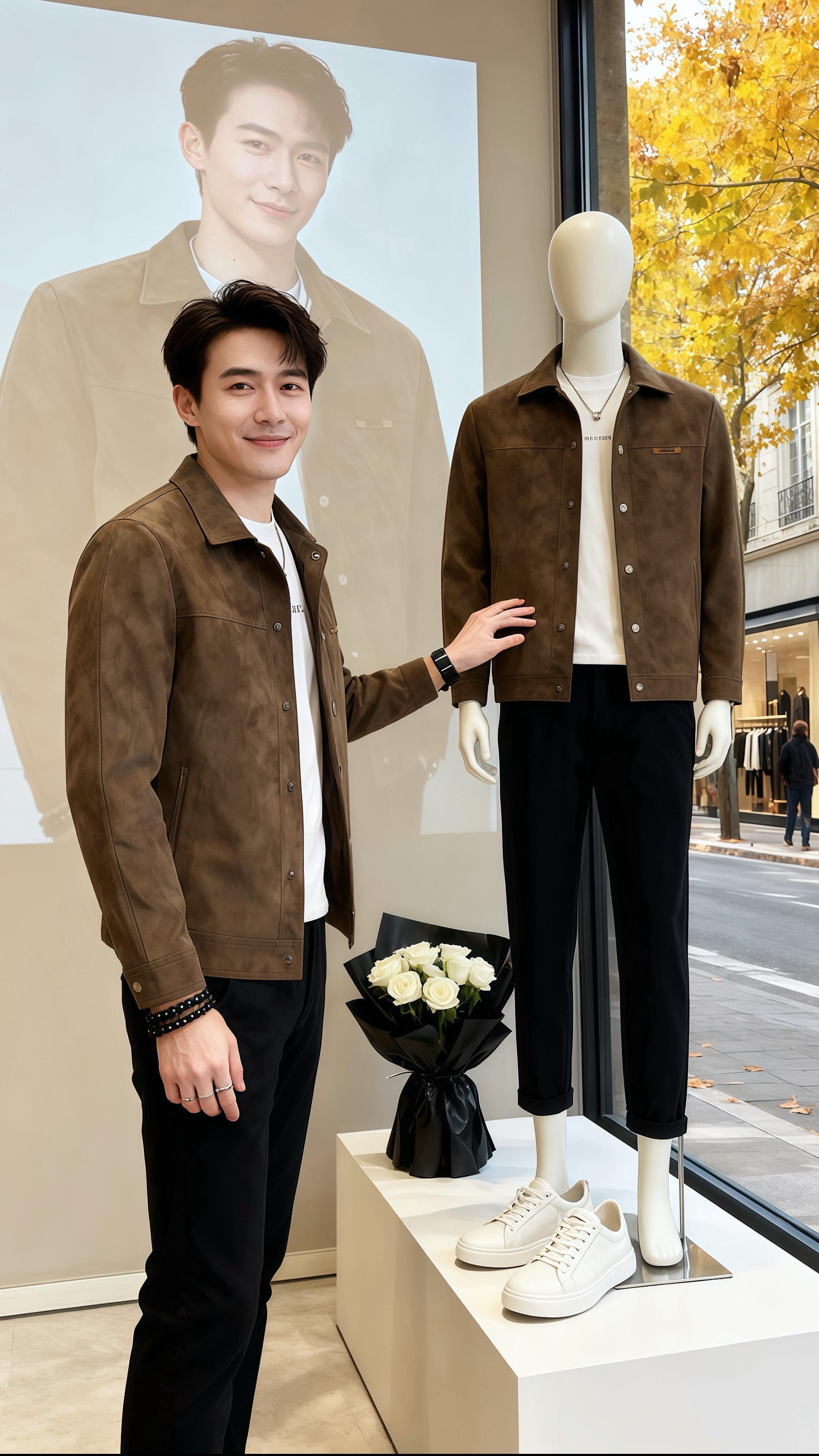 咖啡馆的秋意与心动  秋日的阳光透过咖啡店的落地窗，在林屿身上洒下斑驳...