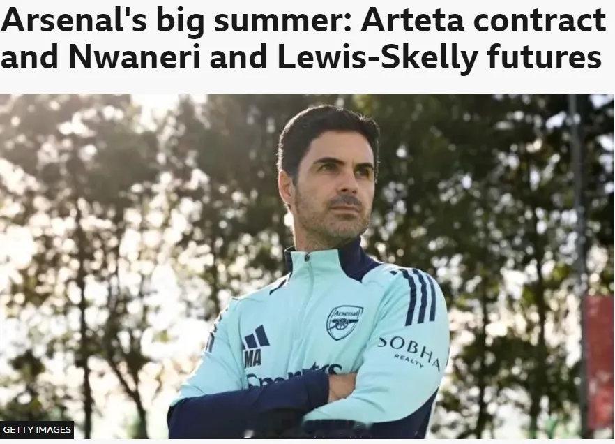 BBC阿森纳方面跟队记者SM发文谈到了阿森纳今夏的动向，包括阿尔特塔可能续约，斯