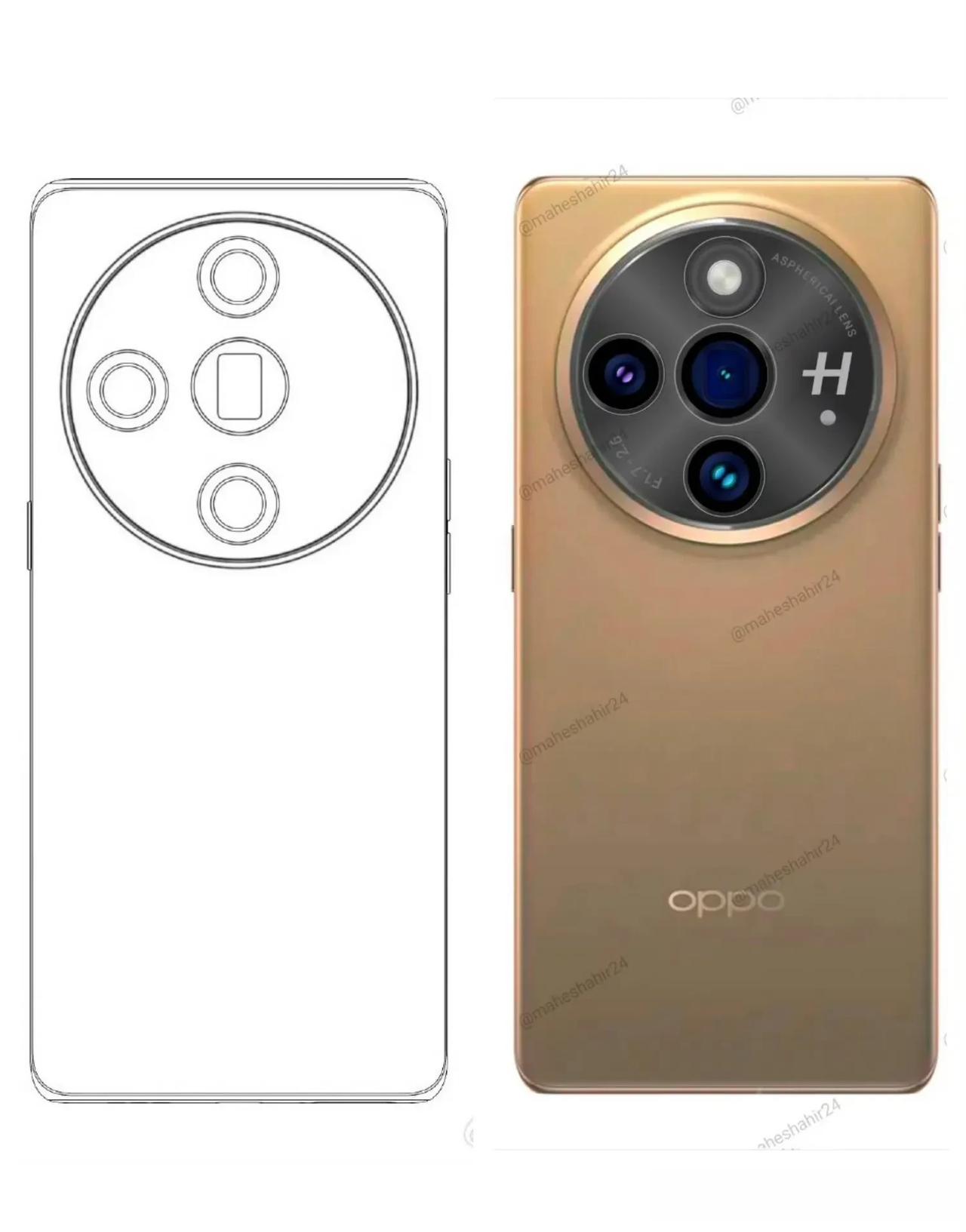 OPPO Find X7渲染图曝光，是你的菜嘛？？？我个人还是不太习惯这种设计…