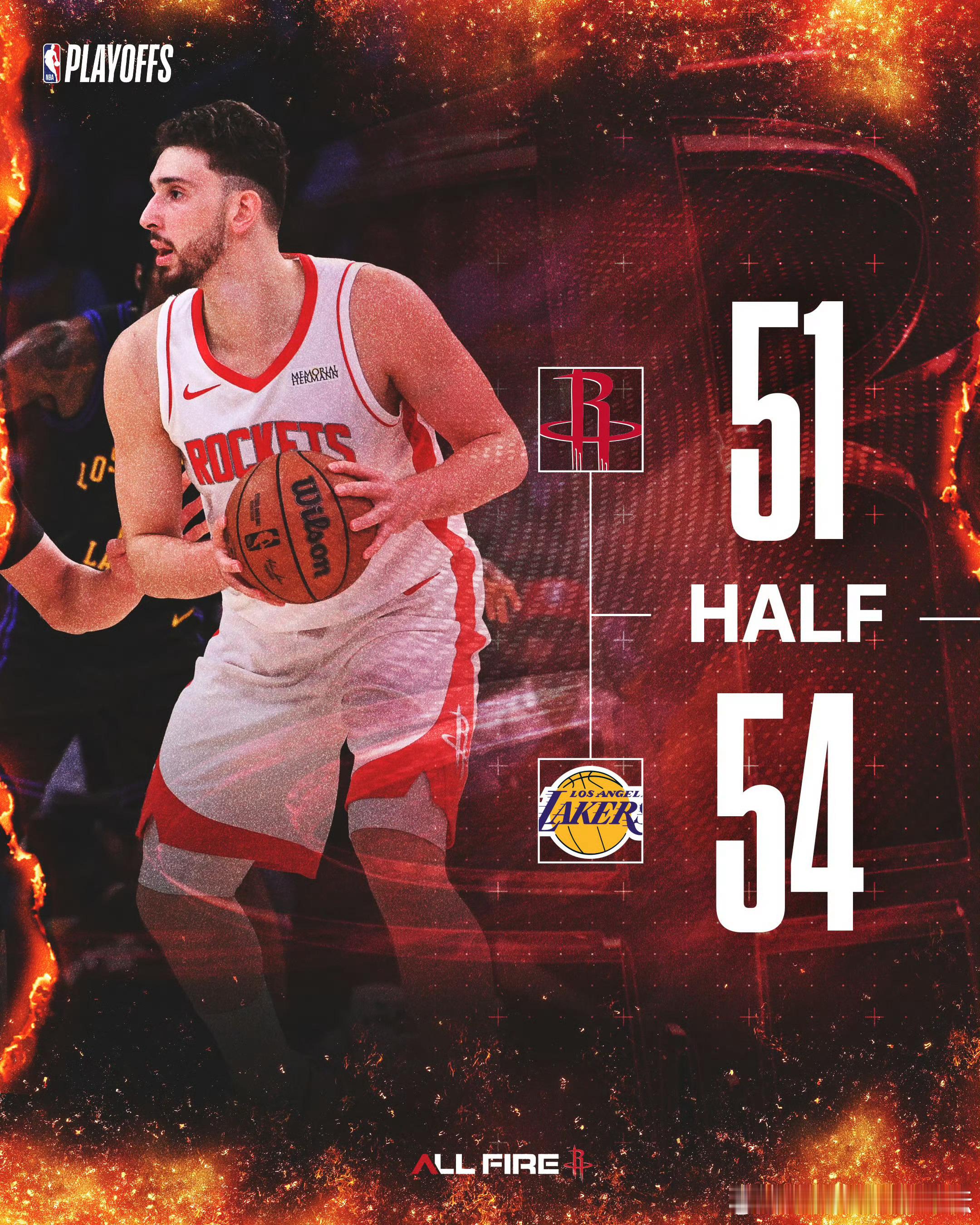 半场火箭落后湖人三分第二节后半段打得不错，老杜半场20分！火箭vs湖人