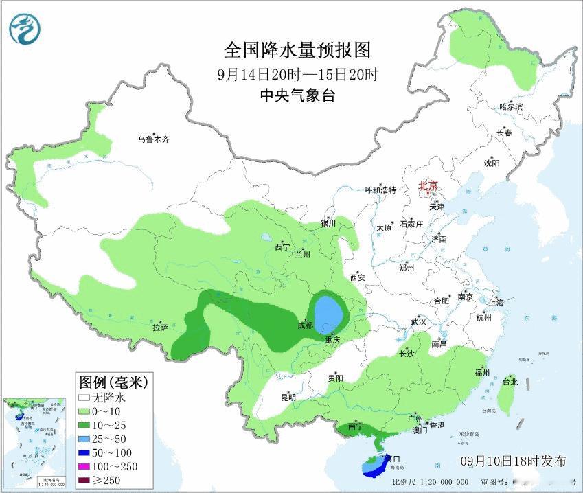 【未来降雨重点转到海南】昨晚到今天，四川云南部分站点出现暴雨。未来随着冷空气继续
