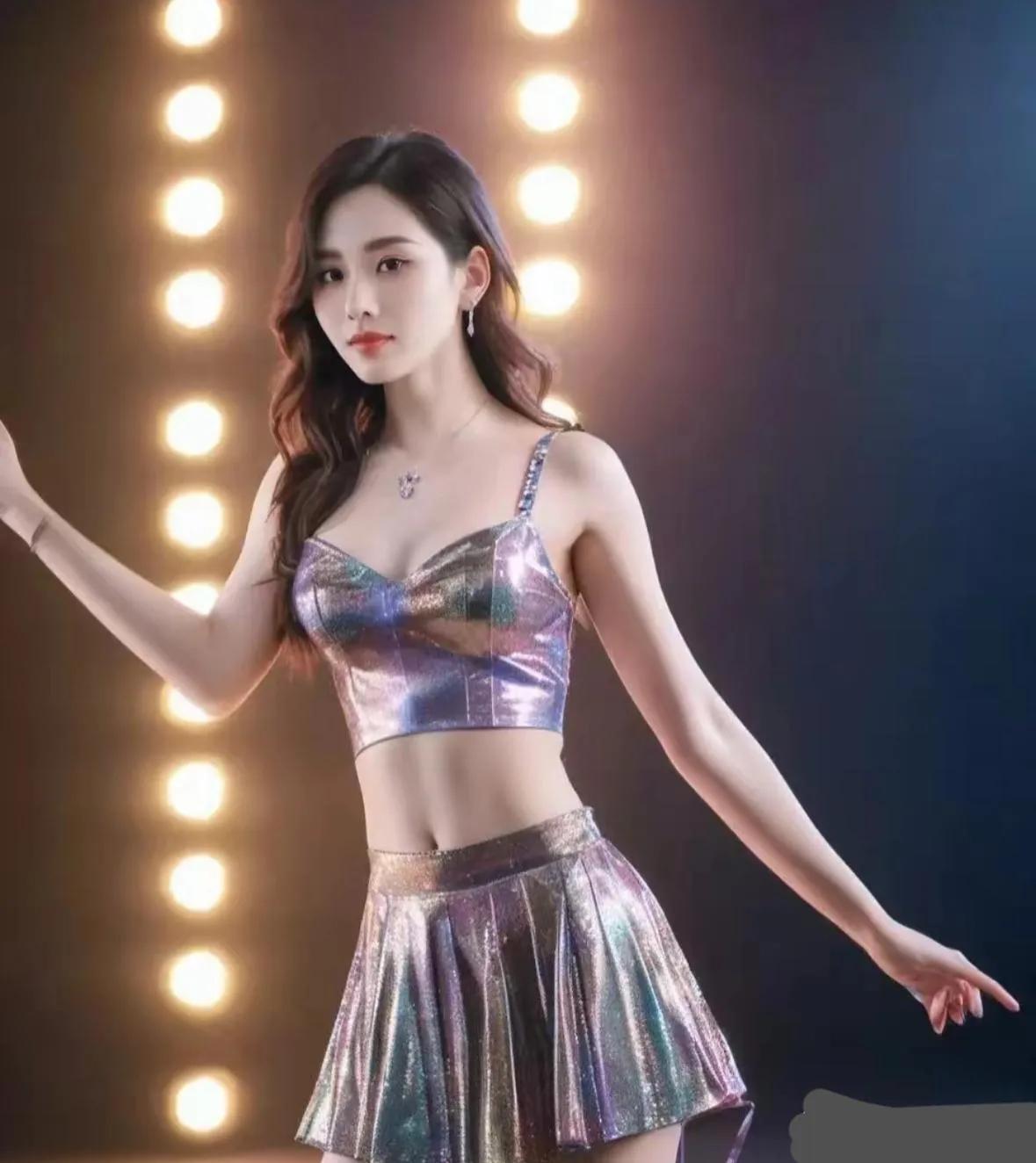 刘诗诗，诗诗每天健身，肯定有腹肌，之前一念直播的时候她就很惊讶怎么男演员都没有腹