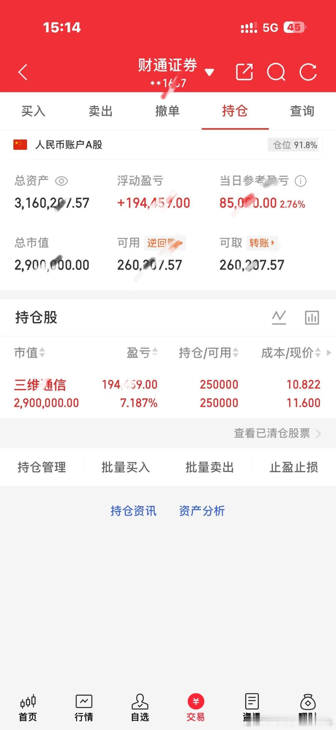 今日操作：100个起步继续持有：三维TX     再多拿一天看到的朋友点个赞，扣