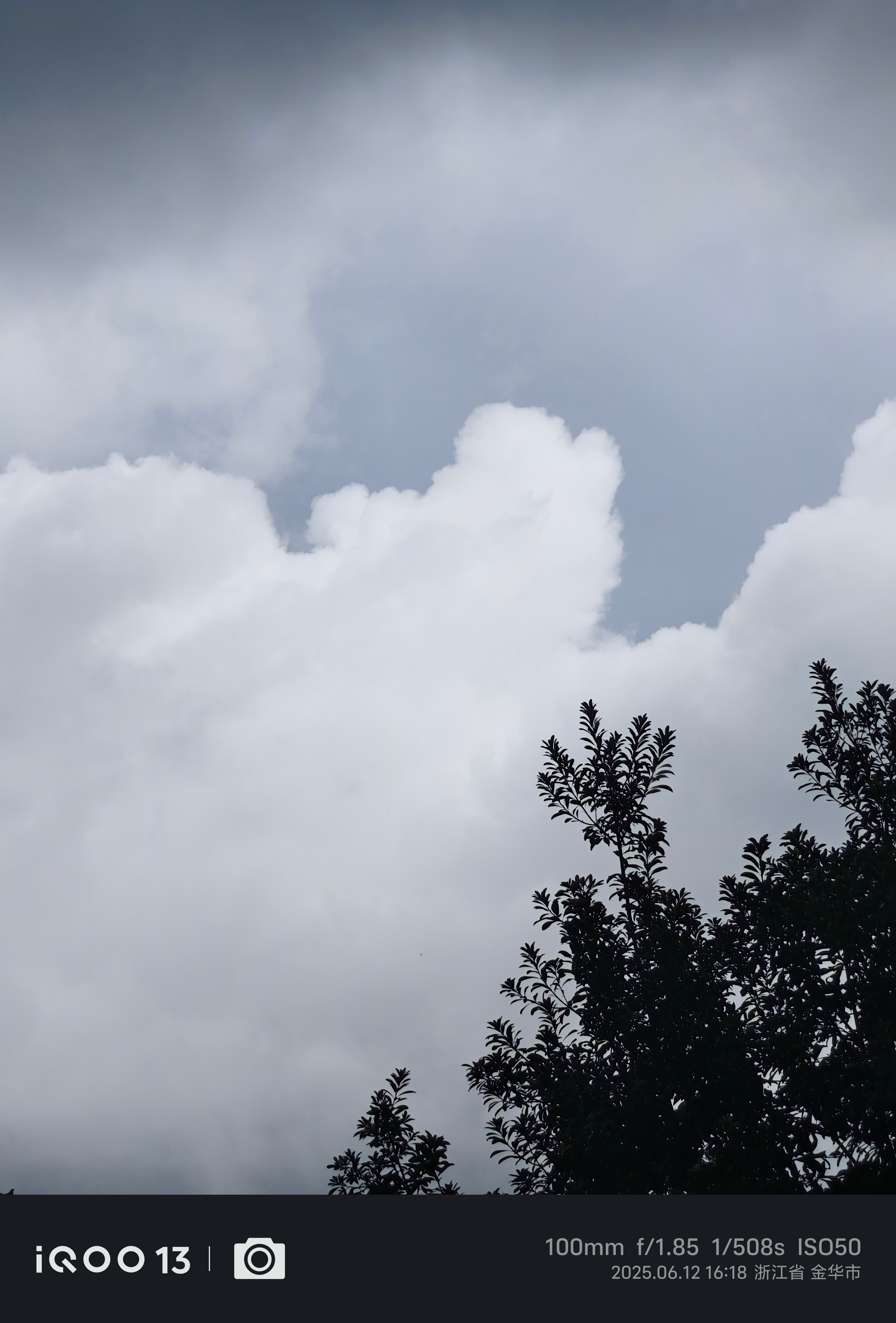 今天一天下大雨看到了黑白色的天，非常独特[嘻嘻] ​​​