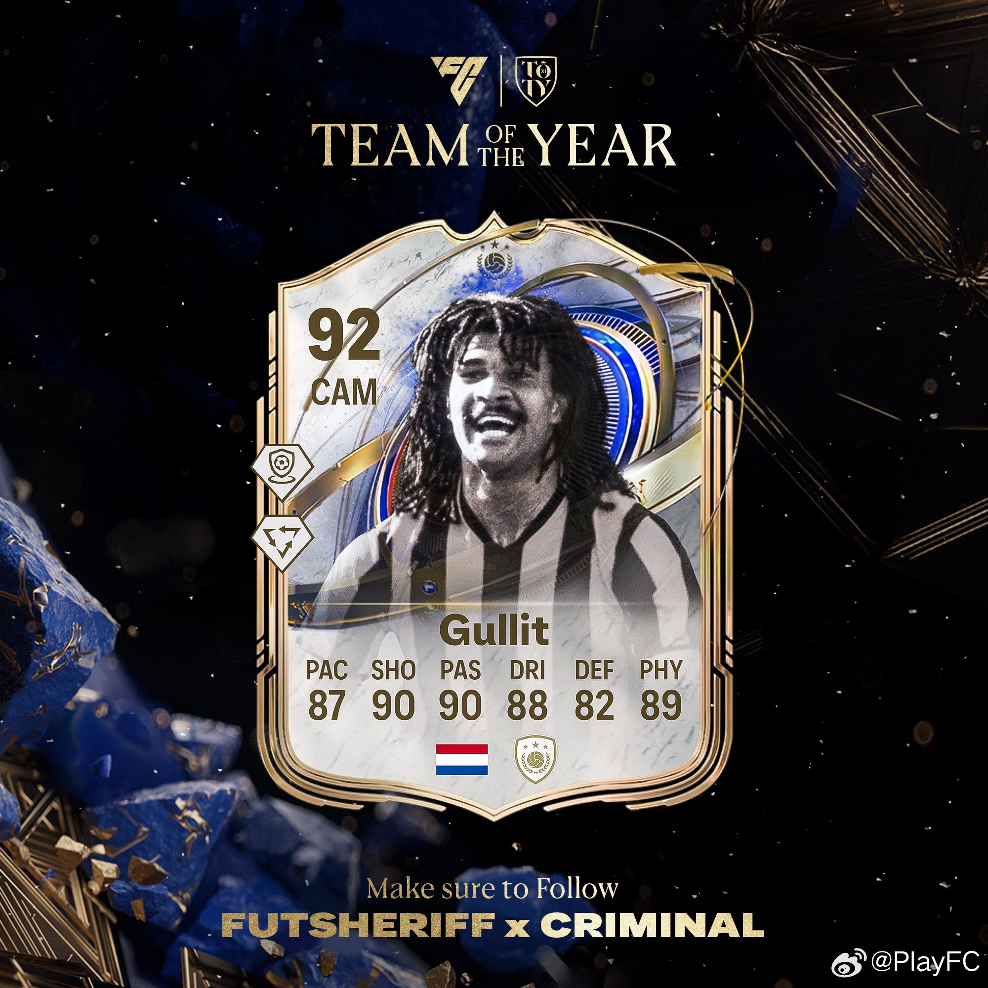 TOTY传奇球星古力特确认！第二套传奇阵容推出。FC26