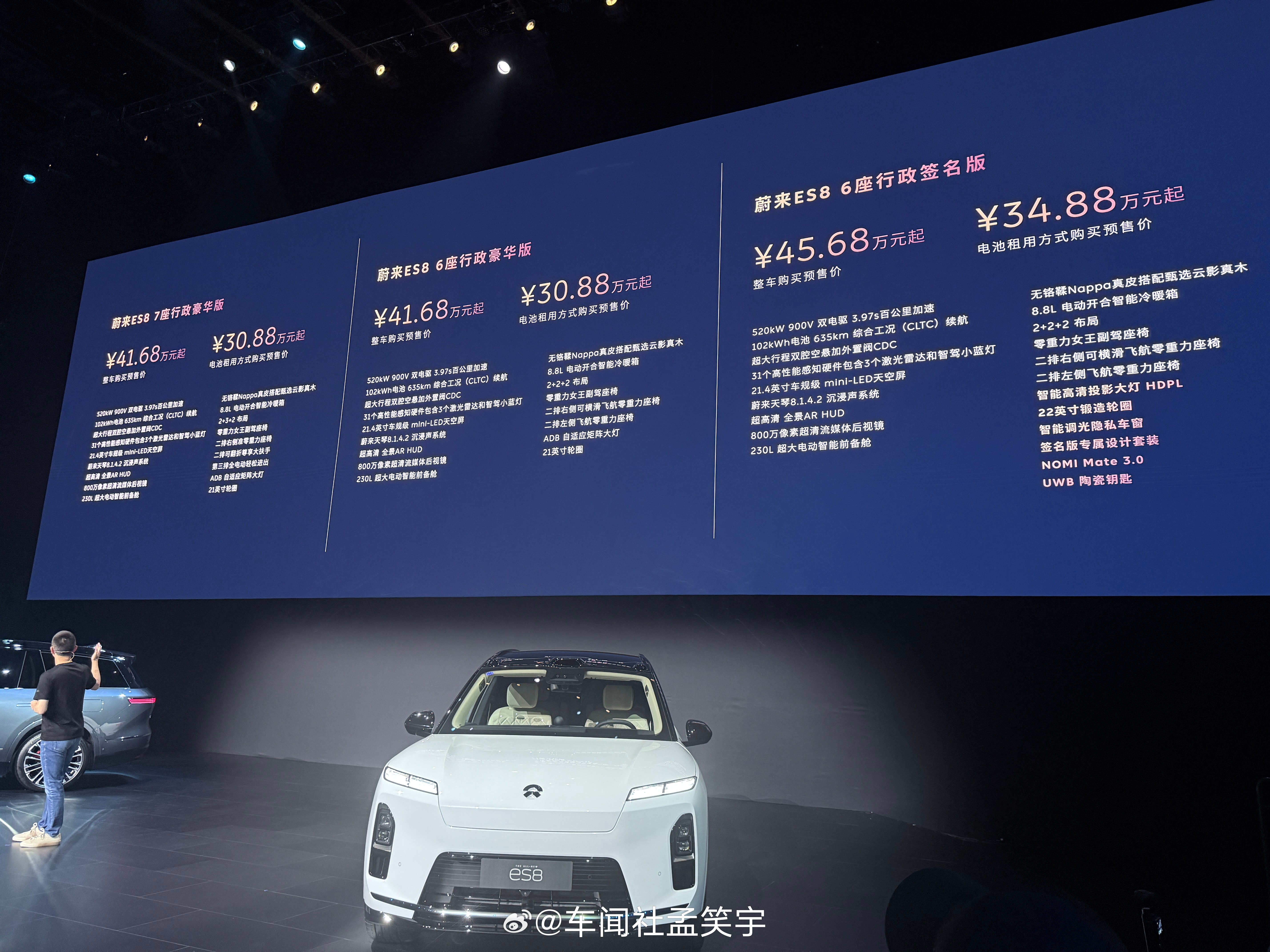 ES8价格新款es8的三款配置你们感受一下  ​​​