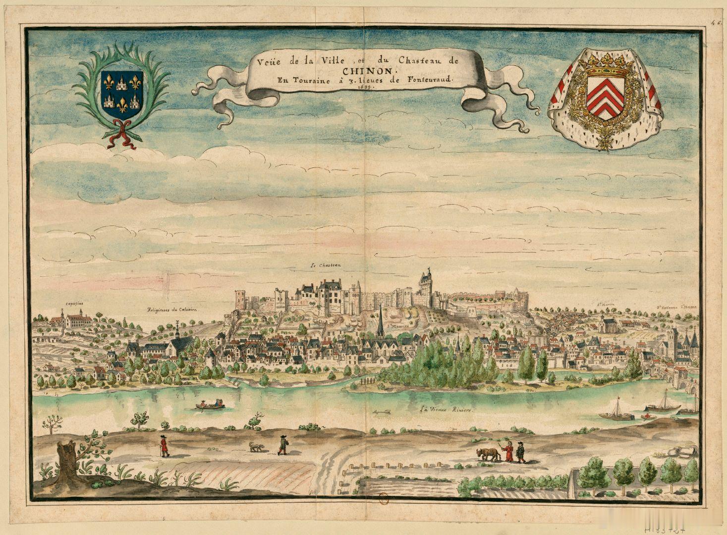 历史知识 西洋历史文化鱼缸 1699年时的法国希侬城堡。1156年，金雀花王朝开