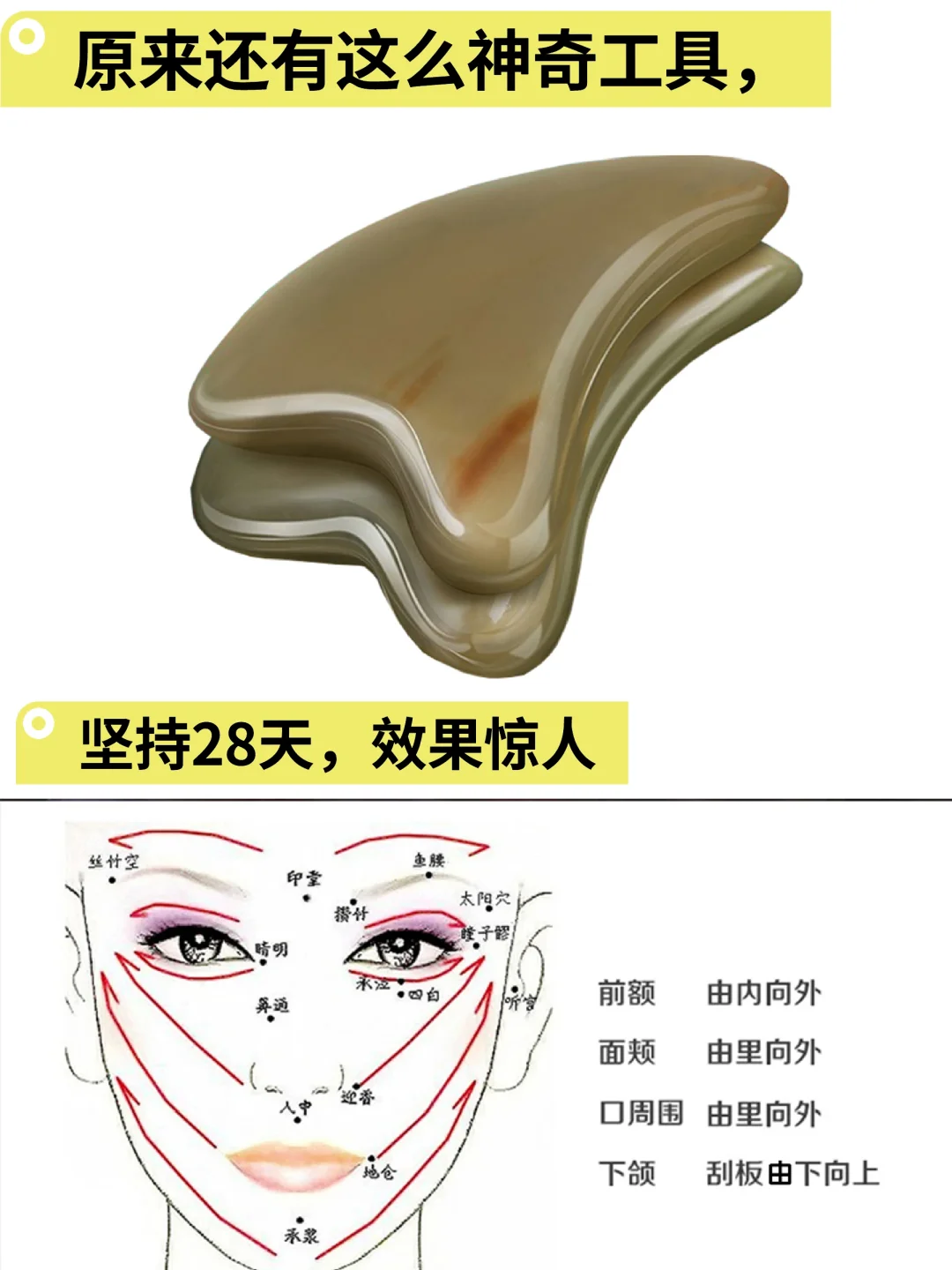刮痧板面部使用方法汇总6步骤，保养5要点
