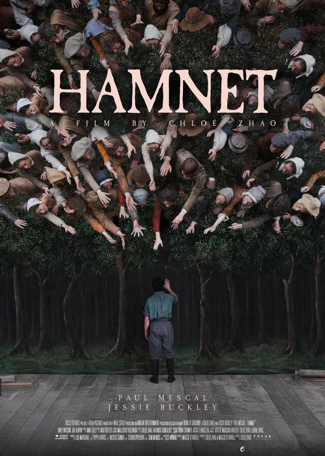 赵婷导演《哈姆奈特》两张艺术海报，蛮有意思的，选取的是经典剧照赵婷导演此前和维伦