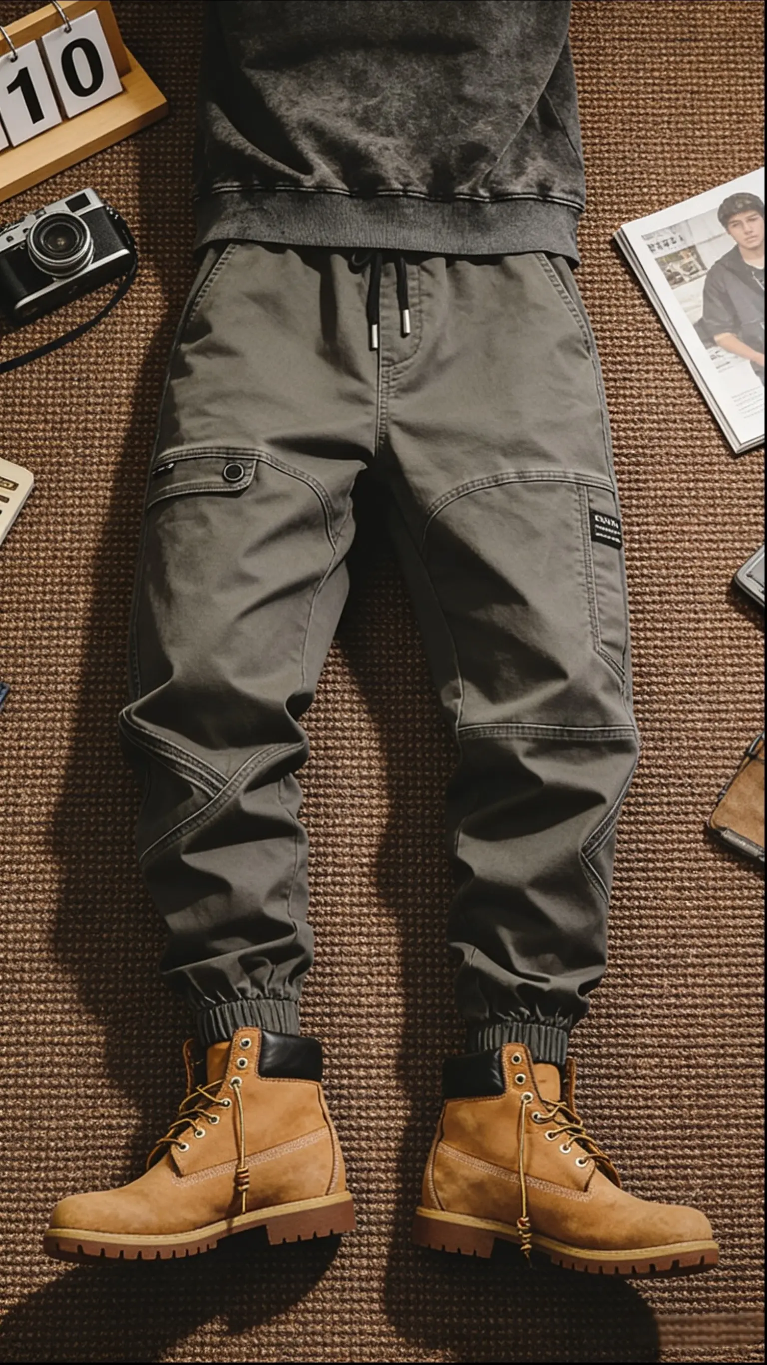 谁能拒绝这款美式复古工装裤子男宽松直筒2026年春夏新款休闲裤男士潮牌束脚裤