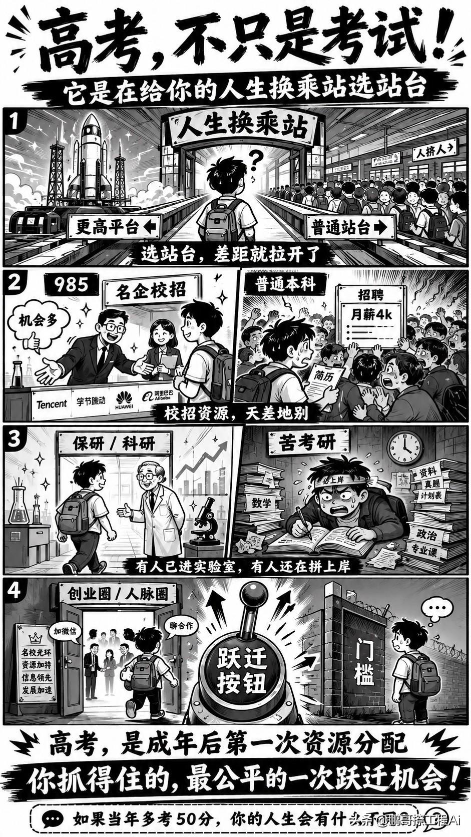 我认为是！
你以为高考只是场考试？错！它是在给你的人生换乘站选站台！

听好了，