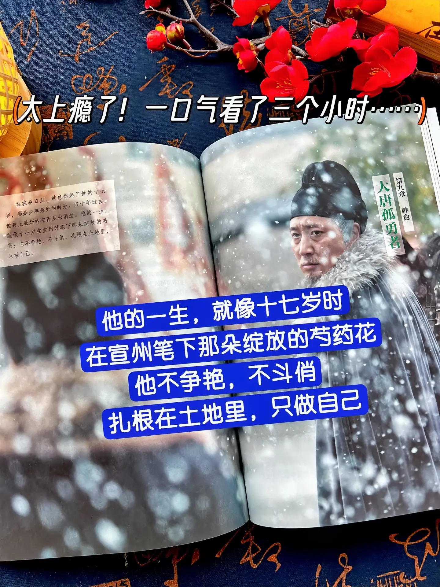 明明是古诗词历史书，却读得人泪流满面。合上书，我恍若从千年前穿越回现实...