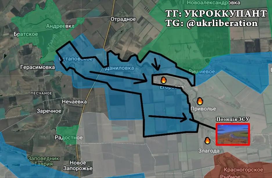 乌军（ЗСУ）最终肃清了第聂伯罗彼得罗夫斯克州的安德烈耶夫卡、奥斯塔皮夫斯克，并