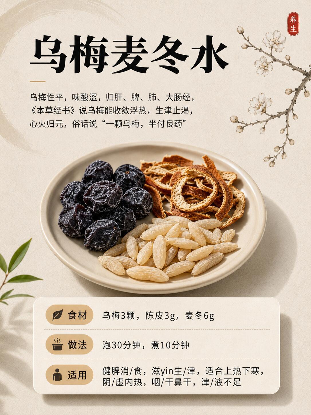 最近很火的乌梅煮水，安排上了老话常说：“一颗乌梅，半付良方。”喝过之后才发现，古
