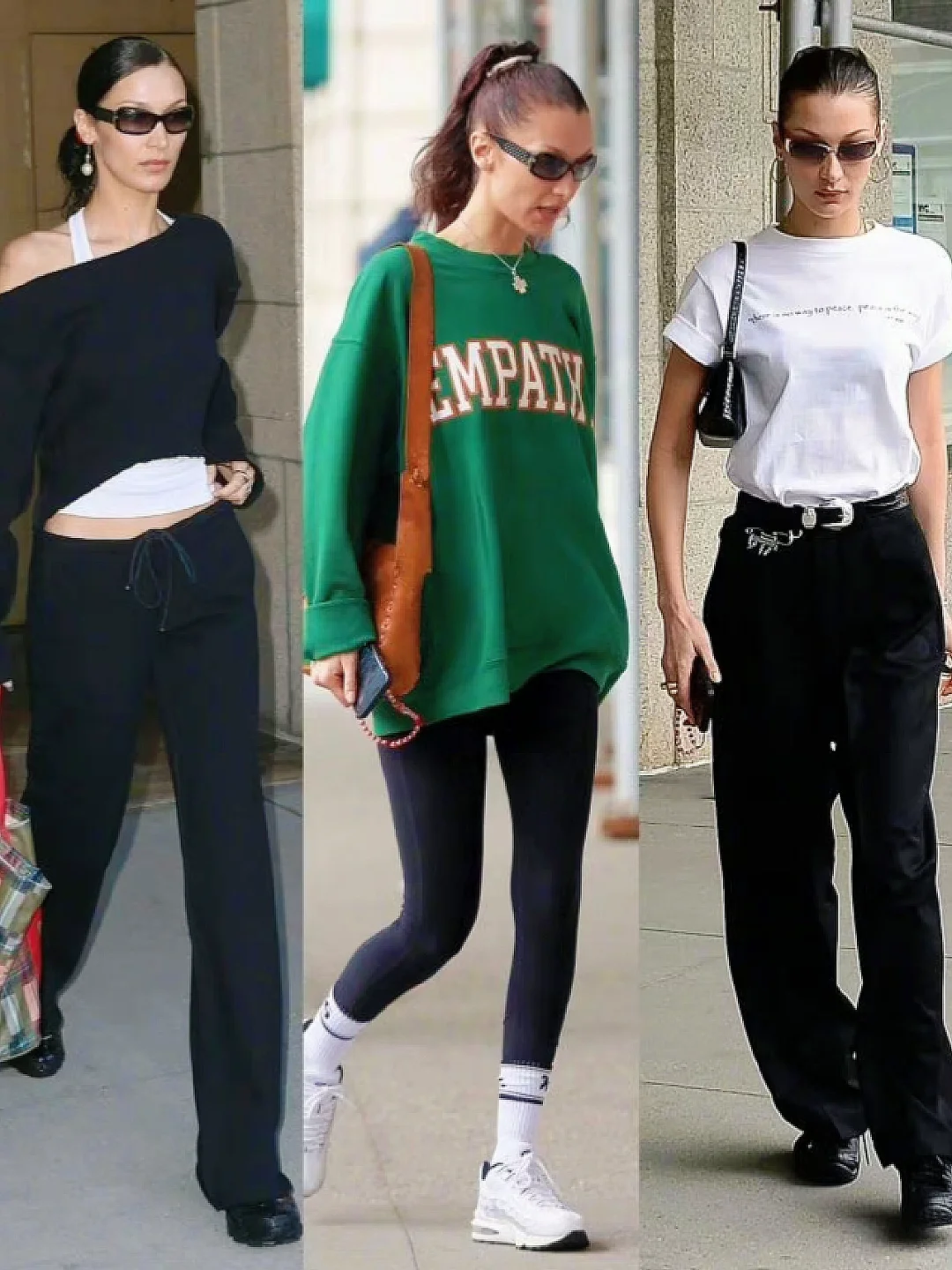 泰裤辣呜呜呜‼️ Bella Hadid × 美式穿搭街拍
