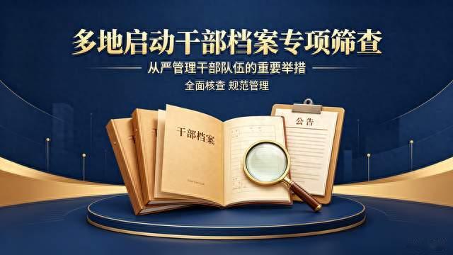 多地启动干部档案集中筛查，释放哪些重要信号？