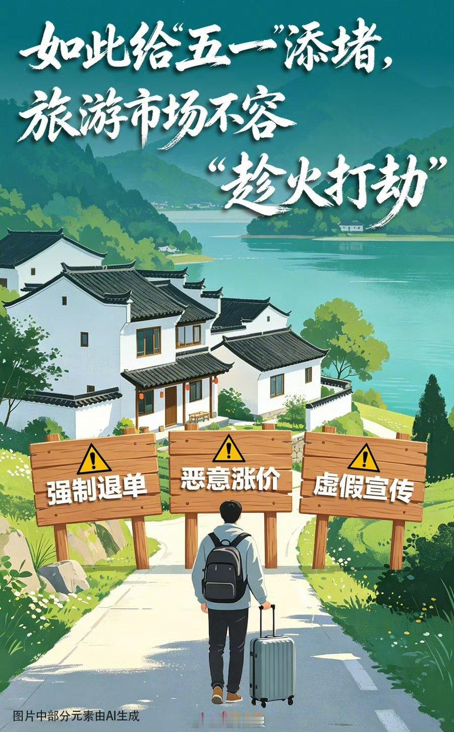 【炜评 ：如此给“五一”添堵，旅游市场不容趁火打劫】人民日报评民宿酒店花式爽约 
