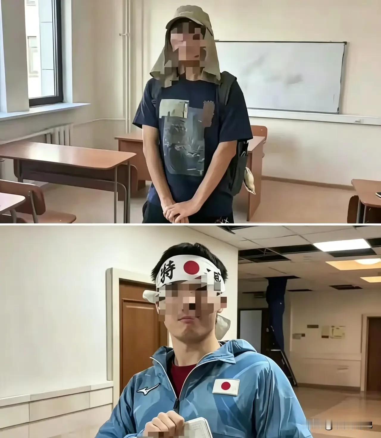这孩子是谁家培养出的！看他这副打扮，十足一个“精日分子”，似乎日本给他多少好处，