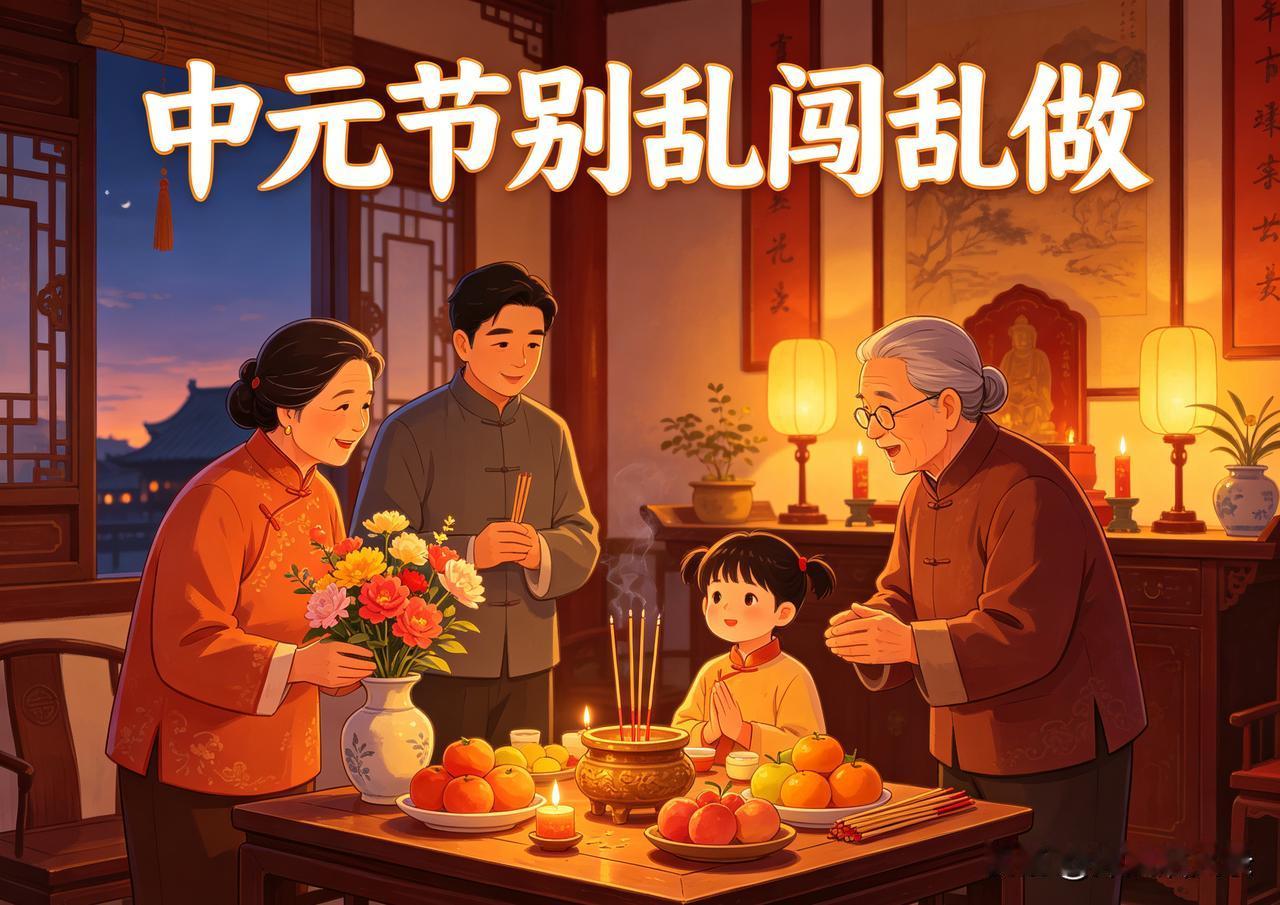 中元节别乱闯乱做！老祖宗传的4要3不，真不是迷信是福气。
 
今天中元节了，很多