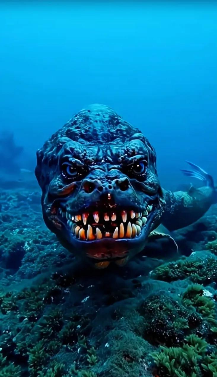 海怪奇形，威震大海。#亿年的海底世界# #海洋神兽# #可怕的海洋生物#