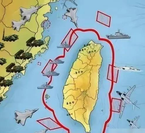 中国围岛，已经跟台湾地区没有关系了！只要外部势力敢出手支援，真正要算的，就不只是