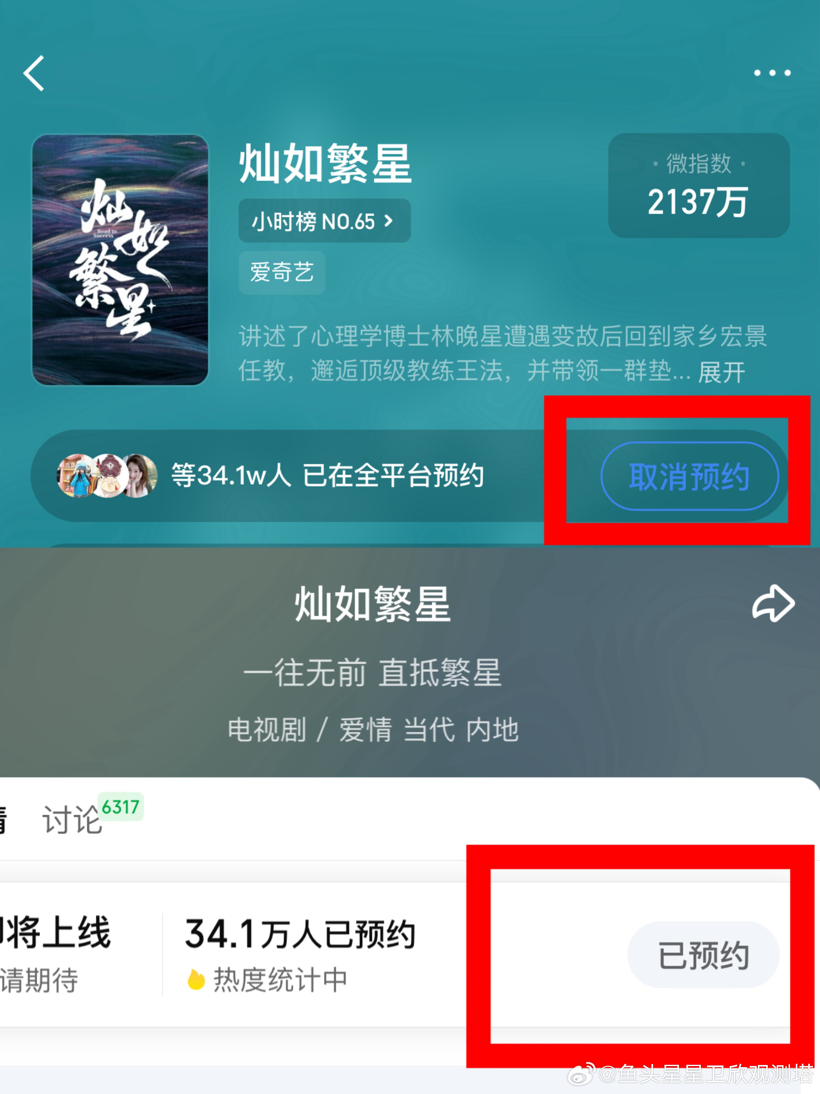 虞书欣  小石榴们记得点点预约喔灿如繁星👇🏻⏰爱奇艺预约🔗网页链接⏰微博预